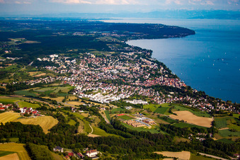 Riparian areas on the lake area of Lake Constance in Ueberlingen in the state Baden-Wurttemberg, Germany