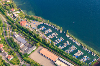 Sports Boat Harbor East in Überlingen in the state Baden-Wuerttemberg, Germany
