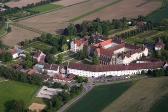 Aerial photograpy of School building of the Schule Schloss Salem on Schlossbezirk in the district Stefansfeld in Salem in the state Baden-Wurttemberg