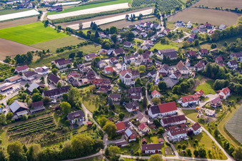 Aerial photograpy of District Lippertsreute in Überlingen in the state Baden-Wuerttemberg, Germany