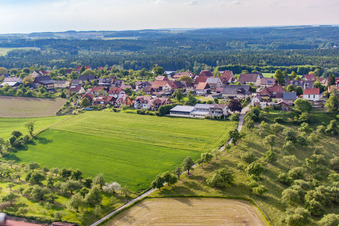 District Taisersdorf in Owingen in the state Baden-Wuerttemberg, Germany from above