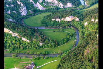Dondau loop at the Ziegelhütte in Fridingen an der Donau in the state Baden-Wuerttemberg, Germany