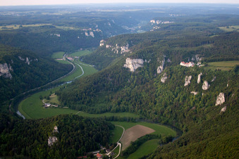 Valley of the river Donau in Fridingen an der Donau in the state Baden-Wurttemberg