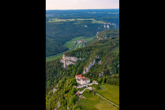 Danube Gorge in Leibertingen in the state Baden-Wuerttemberg, Germany from above