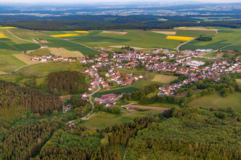 Danube Gorge in Leibertingen in the state Baden-Wuerttemberg, Germany out of the air