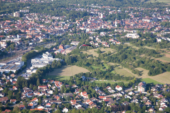 District Rinklingen in Bretten in the state Baden-Wuerttemberg, Germany from above