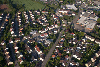 District Diedelsheim in Bretten in the state Baden-Wuerttemberg, Germany from the plane