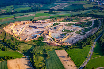 Oblique view of District Wössingen in Walzbachtal in the state Baden-Wuerttemberg, Germany