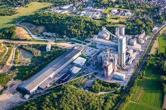 District Wössingen in Walzbachtal in the state Baden-Wuerttemberg, Germany from above
