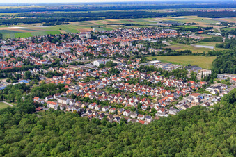 Gartenstadt settlement from the southwest in Kandel in the state Rhineland-Palatinate, Germany