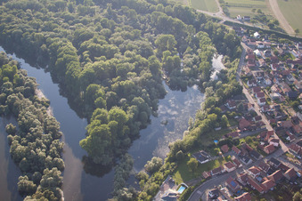 Munchhausen in the state Bas-Rhin, France seen from above