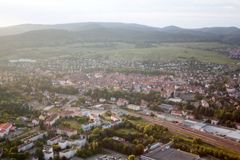 Aerial view of Wissembourg in the state Bas-Rhin, France