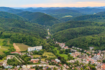Aerial view of Kurtalstr in Bad Bergzabern in the state Rhineland-Palatinate, Germany