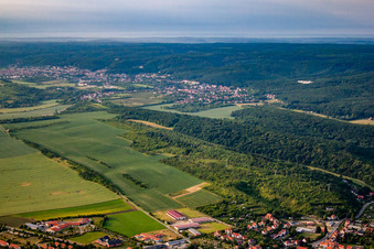 Münchenberg from the northwest in the district Stecklenberg in Thale in the state Saxony-Anhalt, Germany
