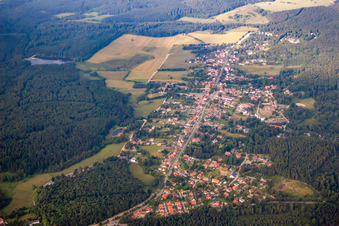 Aerial view of District Friedrichsbrunn in Thale in the state Saxony-Anhalt, Germany