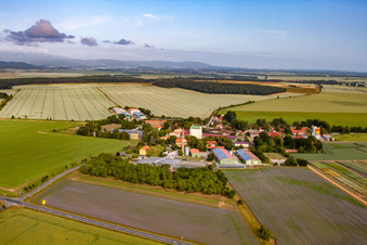 Aerial view of District Böhnshausen in Halberstadt in the state Saxony-Anhalt, Germany