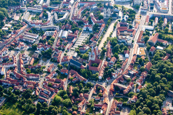 Church of Our Lady with Cathedral Square and Cathedral in Halberstadt in the state Saxony-Anhalt, Germany