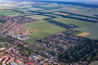 Aerial view of Halberstadt in the state Saxony-Anhalt, Germany