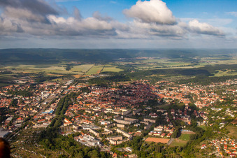 Aerial view of From the northeast in Quedlinburg in the state Saxony-Anhalt, Germany