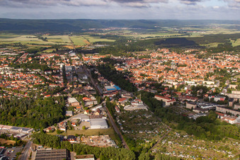 Aerial photograpy of Quedlinburg in the state Saxony-Anhalt, Germany
