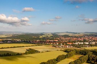Quedlinburg in the state Saxony-Anhalt, Germany from above