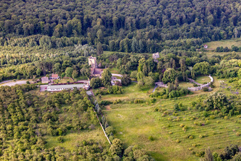 Aerial photograpy of Roseburg Park in the district Rieder in Ballenstedt in the state Saxony-Anhalt, Germany