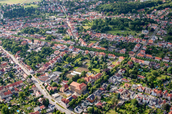 Aerial view of Between B185 and Allee in Ballenstedt in the state Saxony-Anhalt, Germany