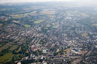 Canterbury in Thanington in the state England, Great Britain from above