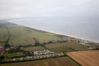 Aerial photograpy of Atwick in the state England, Great Britain