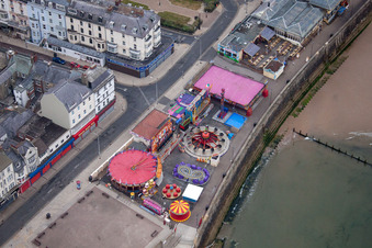 Oblique view of Bridlington in the state England, Great Britain