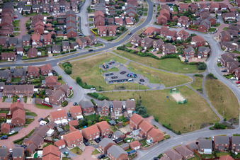 Oblique view of Bempton in the state England, Great Britain