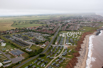 Oblique view of Hollym in the state England, Great Britain