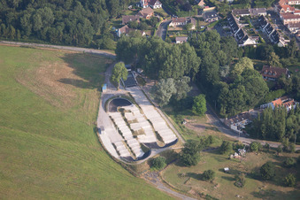 Aerial photograpy of St. Omer Airport in Longuenesse in the state Pas de Calais, France