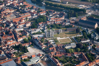 Aerial view of District Maillebois-Peintres in Longuenesse in the state Pas de Calais, France