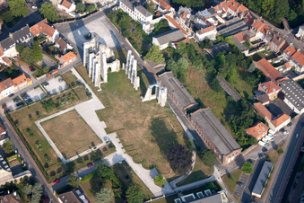 Building complex of the former monastery and today Ruines de l'Abbaye Saint-Bertin in Saint-Omer in Nord-Pas-de-Calais Picardy, France