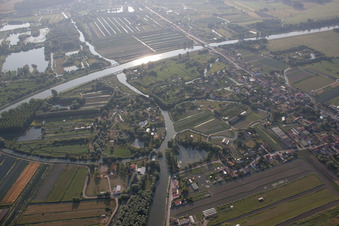 Saint-Omer in the state Pas de Calais, France from above