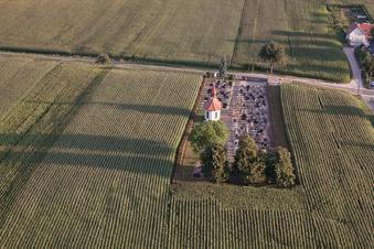 Salmbach in the state Bas-Rhin, France from the drone perspective