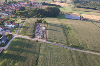 Salmbach in the state Bas-Rhin, France from a drone