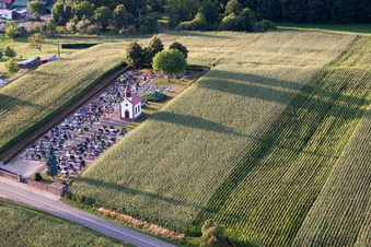 Salmbach in the state Bas-Rhin, France seen from a drone