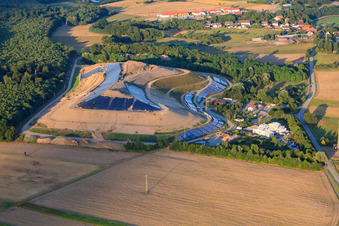 District landfill in Berg in the state Rhineland-Palatinate, Germany from above
