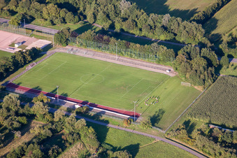 Aerial photograpy of Sports fields SV Sinzheim eV in Sinzheim in the state Baden-Wuerttemberg, Germany
