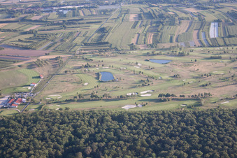 Oblique view of Golf Club Urloffen in the district Urloffen in Appenweier in the state Baden-Wuerttemberg, Germany