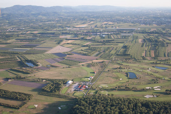 Golf Club Urloffen in the district Urloffen in Appenweier in the state Baden-Wuerttemberg, Germany seen from above