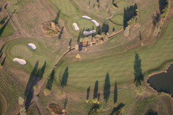 Golf Club Urloffen in the district Urloffen in Appenweier in the state Baden-Wuerttemberg, Germany seen from a drone