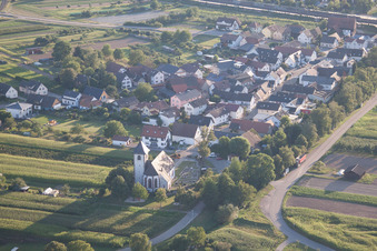 Oblique view of District Urloffen in Appenweier in the state Baden-Wuerttemberg, Germany