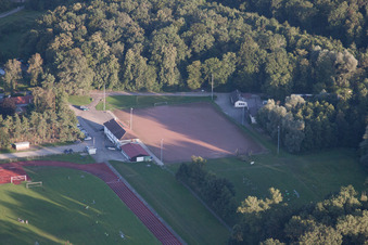Oblique view of Sports club Appenweier 1925 eV in Appenweier in the state Baden-Wuerttemberg, Germany