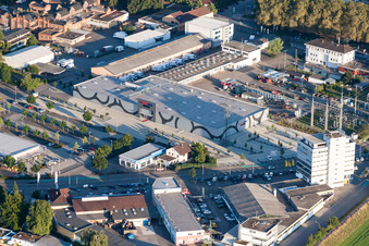 Building of the shopping center Camping and Freizeit Kuhn GmbH in the district Waltersweier in Offenburg in the state Baden-Wurttemberg, Germany