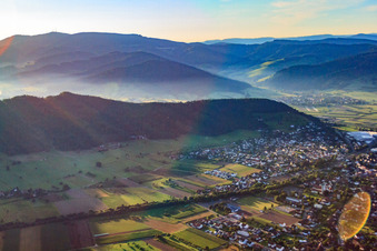 View of the Kinzig Valley from the west in Biberach in the state Baden-Wuerttemberg, Germany