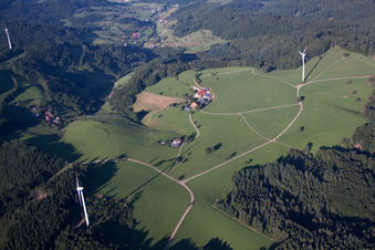 Black-forest Farm on the edge of cultivated fields in the district Reichenbach in Freiamt in the state Baden-Wurttemberg, Germany