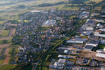 Aerial photograpy of District Vimbuch in Bühl in the state Baden-Wuerttemberg, Germany